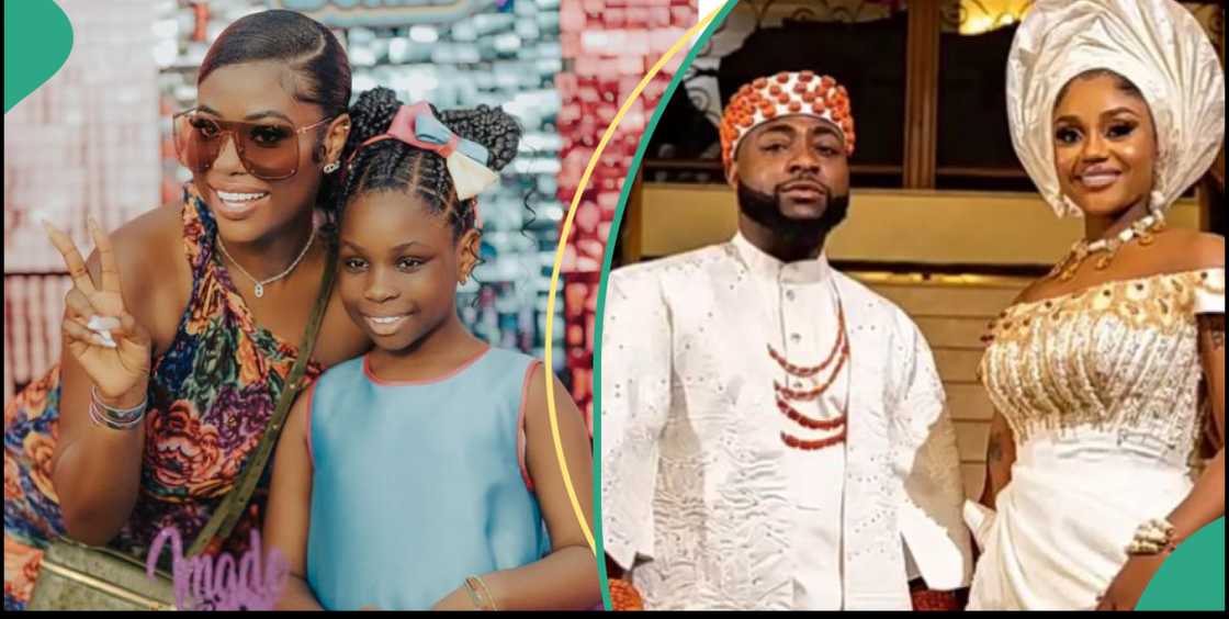 Sophia Momodu and daughter Imade, Davido and wife Chioma Sophia Momodu and daughter Imade, Davido and wife Chioma