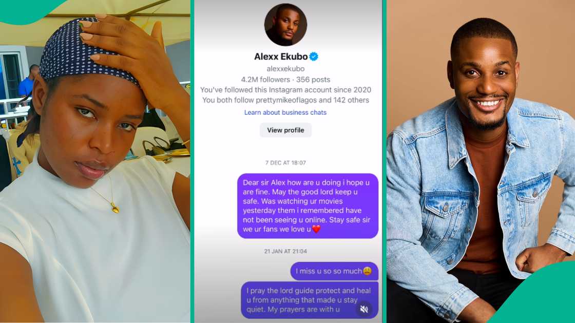 Lady heartbroken as she showcases messages she sent Alexx Ekubo before his death, noting that she saw him in her dream Lady heartbroken as she showcases messages she sent Alexx Ekubo before his death, noting that she saw him in her dream