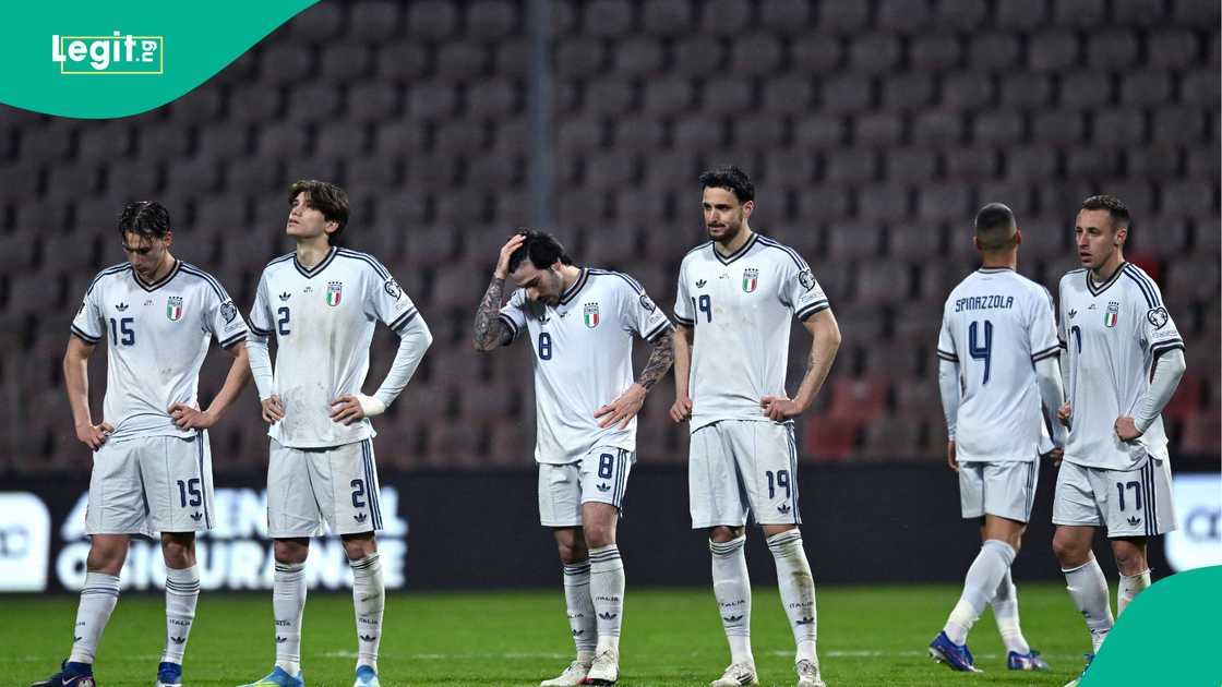 Italy players sad during the FIFA World Cup 2026 play-offs. Photo by Image Photo Agency