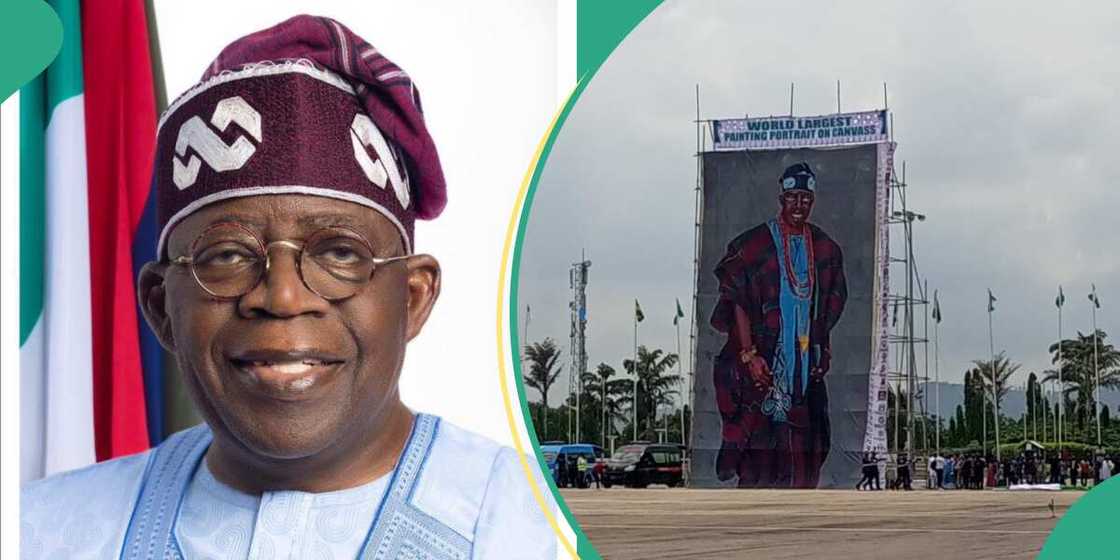 World largest canvass painting of Tinubu surfaces online World largest canvass painting of Tinubu surfaces online