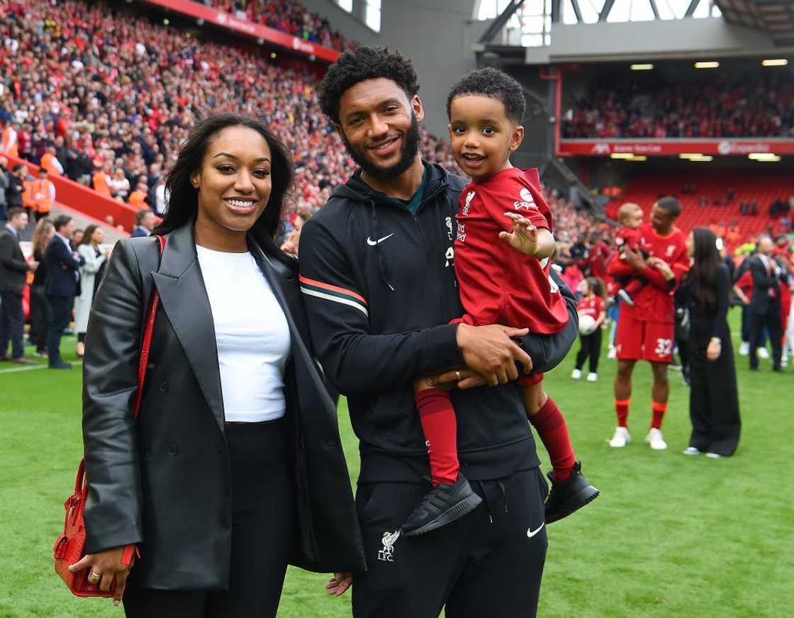 Joe Gomez with his wife and son Joe Gomez with his wife and son