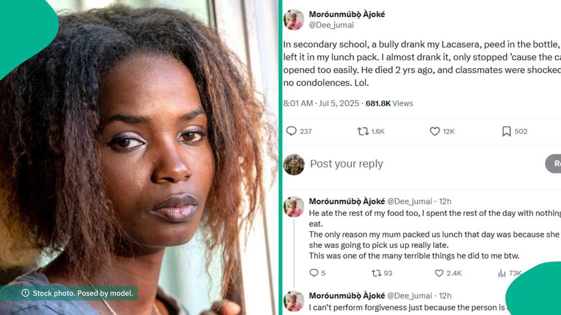 Lady says she will never forgive her secondary school bully who died 2 years ago, shares why Lady says she will never forgive her secondary school bully who died 2 years ago, shares why