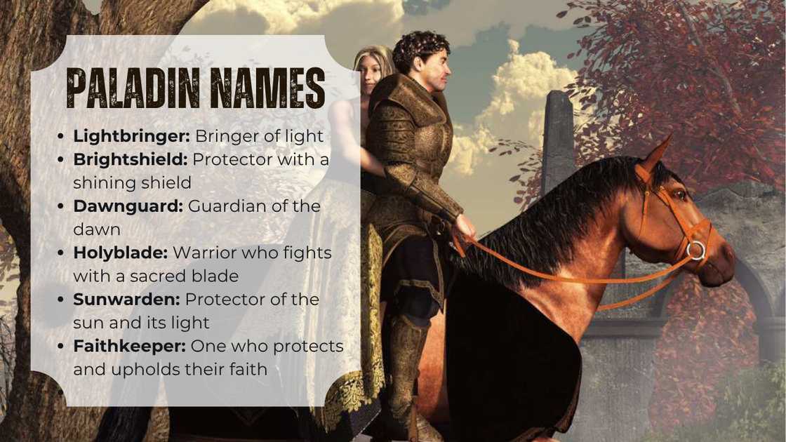Holy paladin names Holy paladin names
