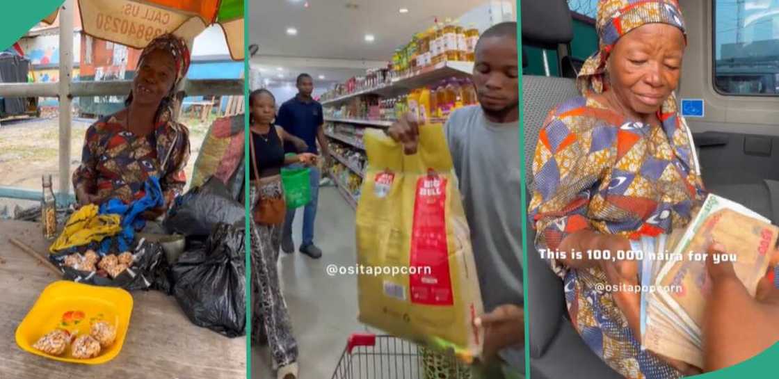 Selling groundnuts in Nigeria/Emotional roadside trader. Selling groundnuts in Nigeria/Emotional roadside trader.