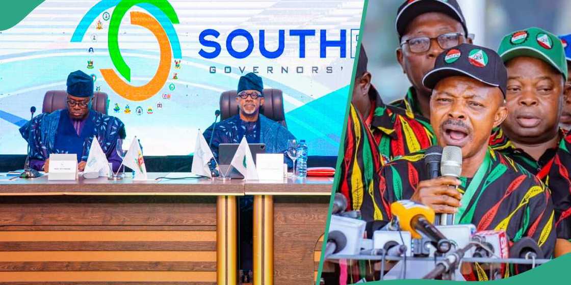 Southern Nigerian governors call for devolution of power that will allow states negotiate minimum wage based on their capacities. Southern Nigerian governors call for devolution of power that will allow states negotiate minimum wage based on their capacities.