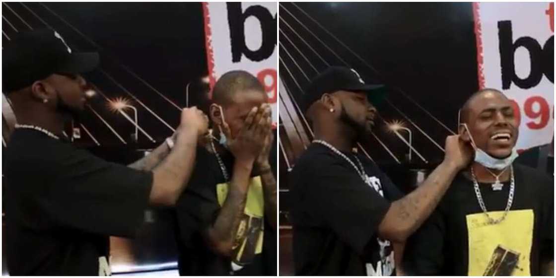 Davido crowns ultimate fan, gifts him 30 BG chain worth millions of naira (photo)