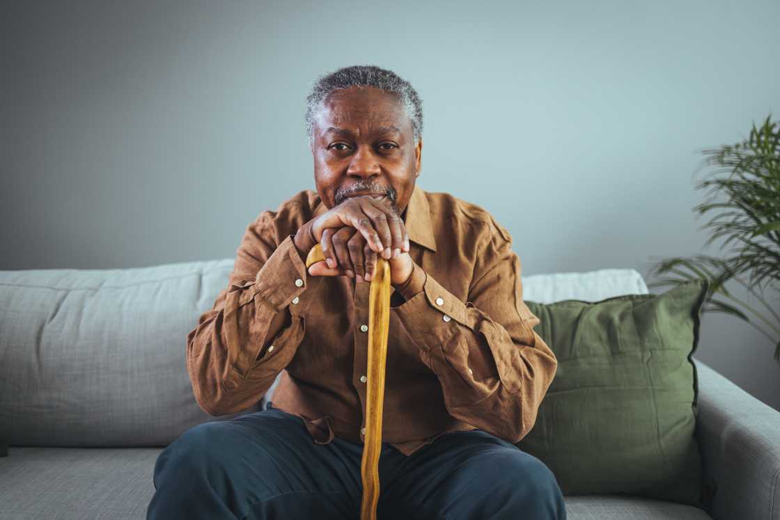 Portrait of a senior man sitting
