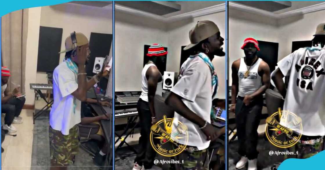 Black Sherif and Odumodublvck in the studio Black Sherif and Odumodublvck in the studio