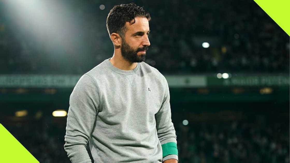 Manchester United's new head coach Ruben Amorim looks determined as he prepares to lead the team, following his successful tenure at Sporting CP