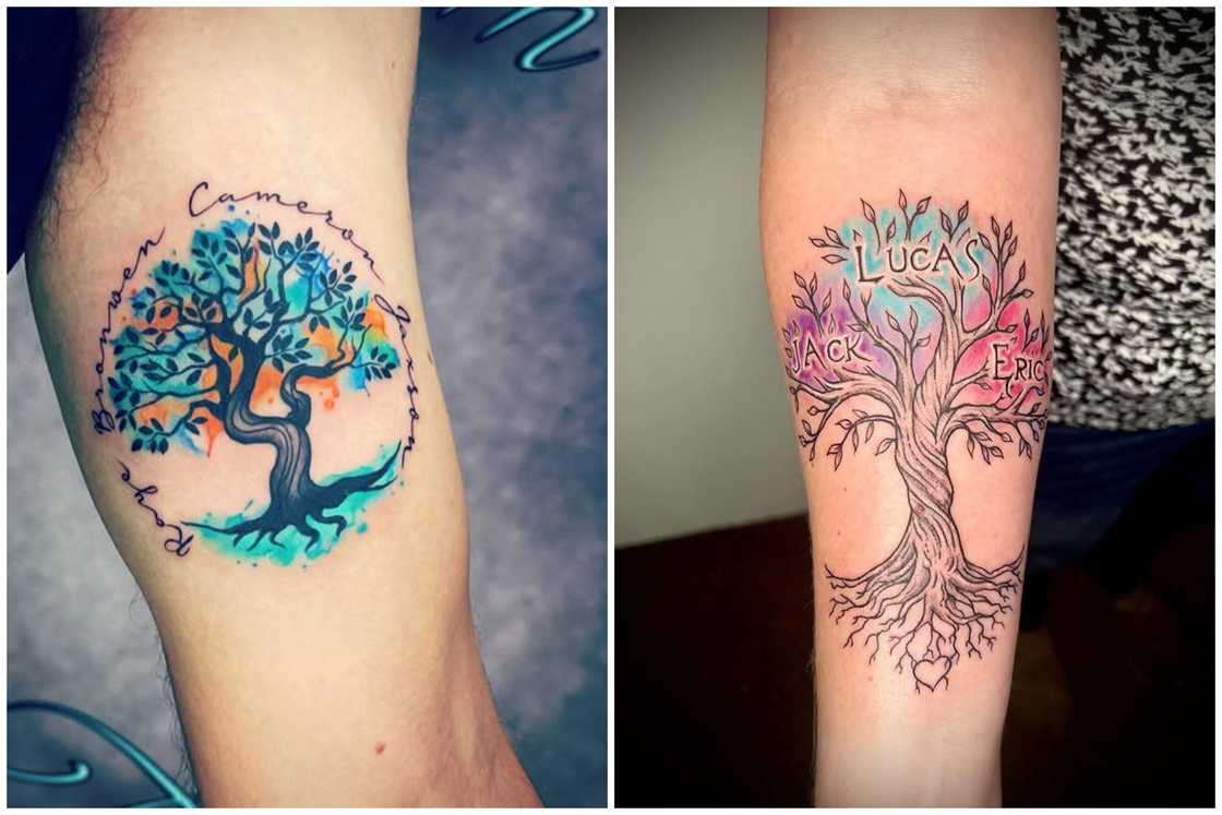 Tree of Life tattoo with names