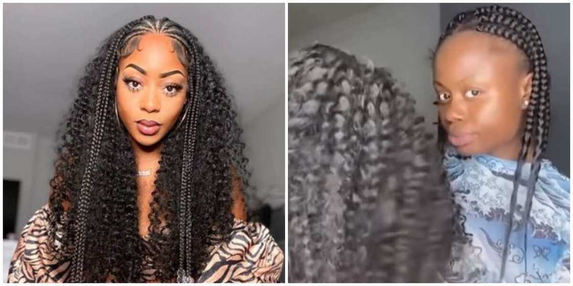 Photo of original hairstyle versus what was recreated. Photo of original hairstyle versus what was recreated.
