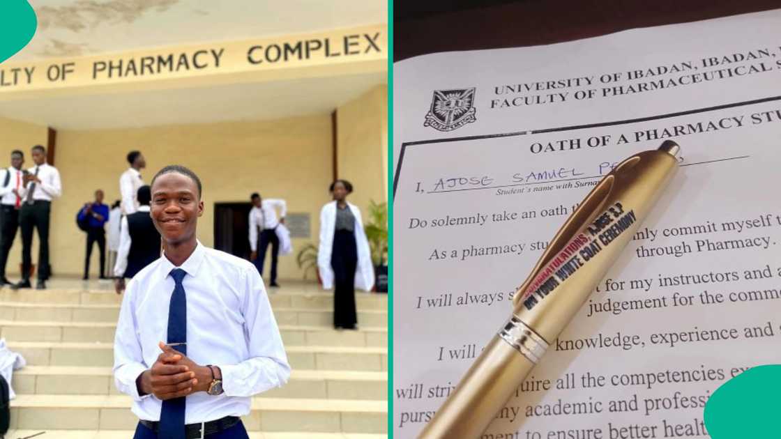 Joy as University of Ibadan (UI) pharmacy student gets inducted into faculty, opens up about how he felt wearing white coat Joy as University of Ibadan (UI) pharmacy student gets inducted into faculty, opens up about how he felt wearing white coat