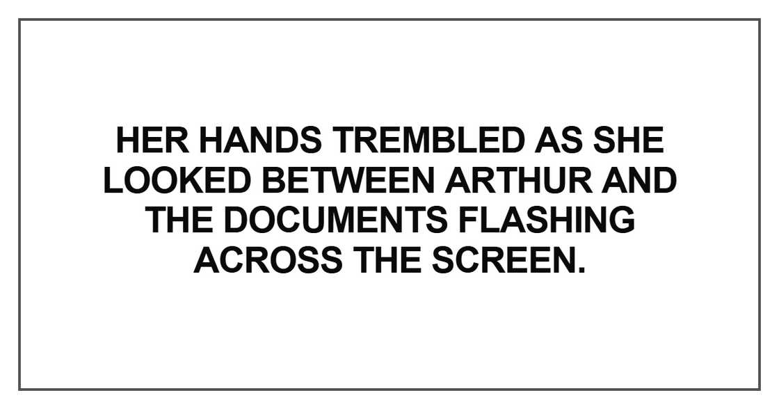 Her hands trembled Her hands trembled