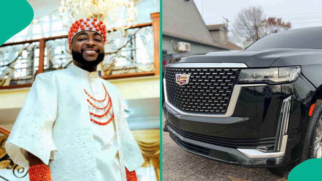 Car dealer gifts Davido an Escalade on his 32nd birthday.