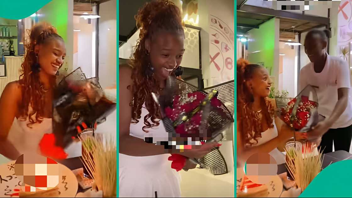 Lady goes viral after getting bouquet for the first time on birthday