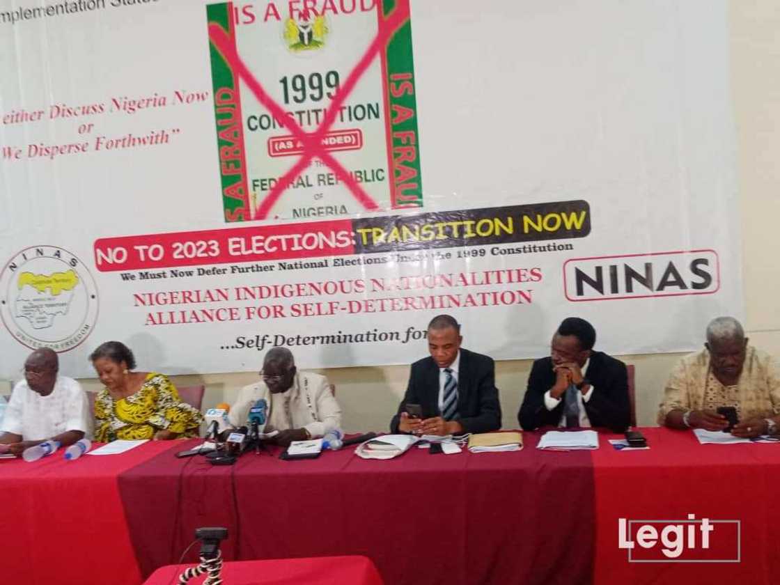 NINAS says there must fresh constitution before the 2023 election. NINAS says there must fresh constitution before the 2023 election.