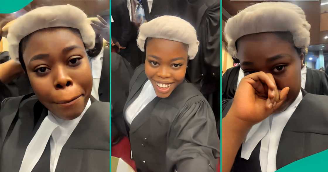 Lady Cries During Her Call To Bar Ceremony As She Wears Her Lawyer Wig, Emotional Video Trends