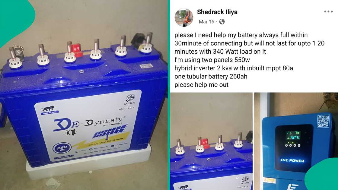 Man shocked as tubular battery runs short after 30 minutes charging Man shocked as tubular battery runs short after 30 minutes charging