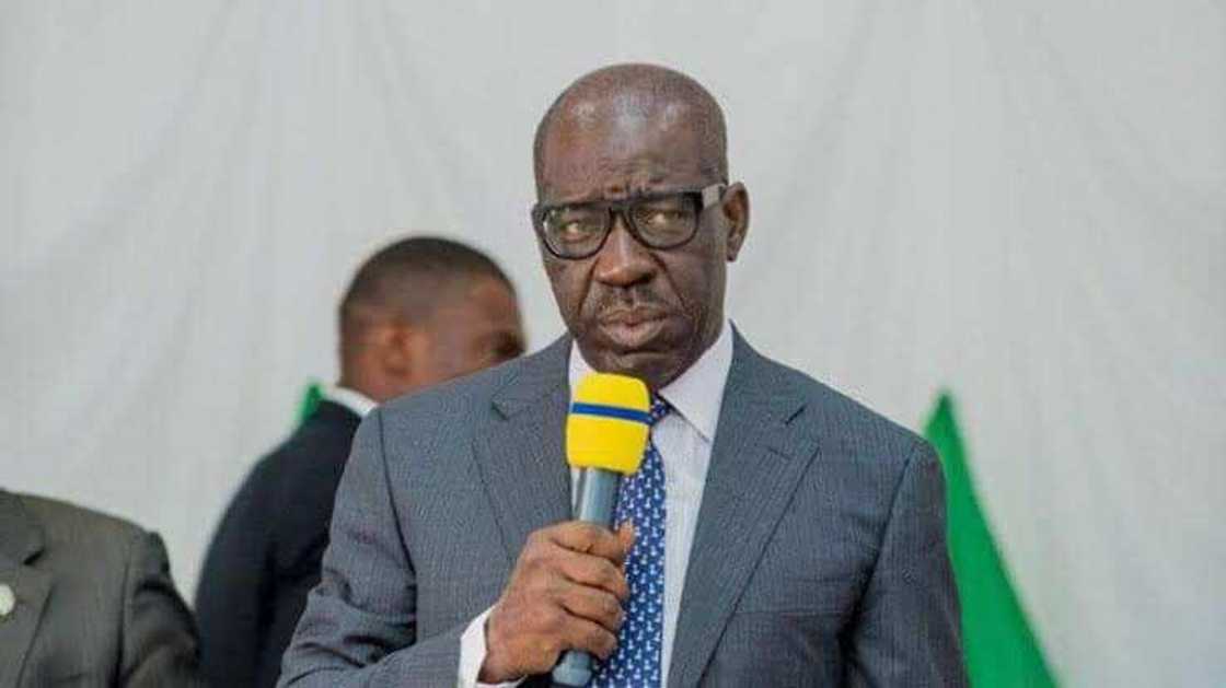Gwamnan jihar Edo, Godwin Obaseki. Gwamnan jihar Edo, Godwin Obaseki.