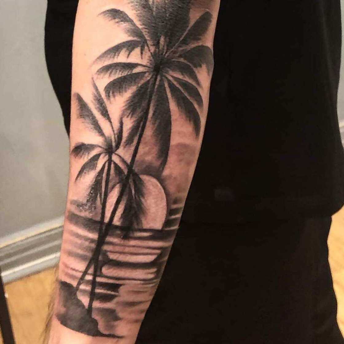 palm tree tattoo