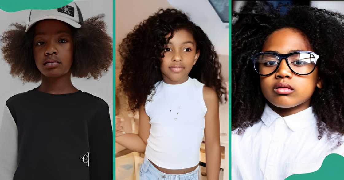 Fiery curls for kids with voluminous textures.