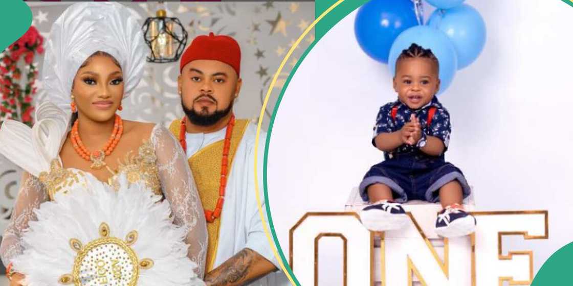 BBNaija star Chomzy celebrates her stepson on his first birthday.