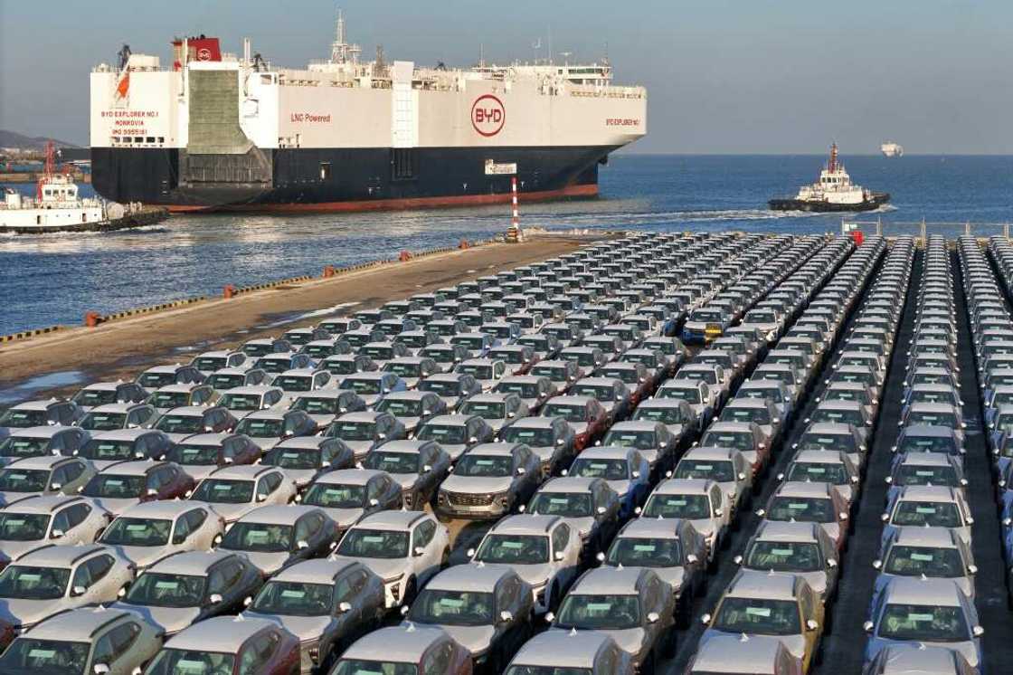 Chinese electric cars, like these waiting to be shipped for export, are at centre of trade tensions with the EU Chinese electric cars, like these waiting to be shipped for export, are at centre of trade tensions with the EU