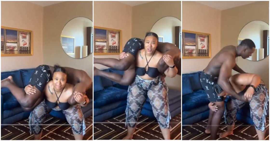 Chubby lady, boyfriend, shoulders Chubby lady, boyfriend, shoulders