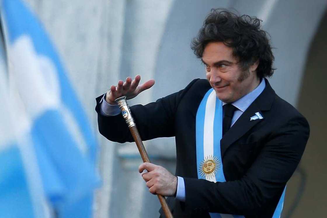 Argentina's President Javier Milei is seen in Cordoba, Argentina on May 25, 2024 Argentina's President Javier Milei is seen in Cordoba, Argentina on May 25, 2024