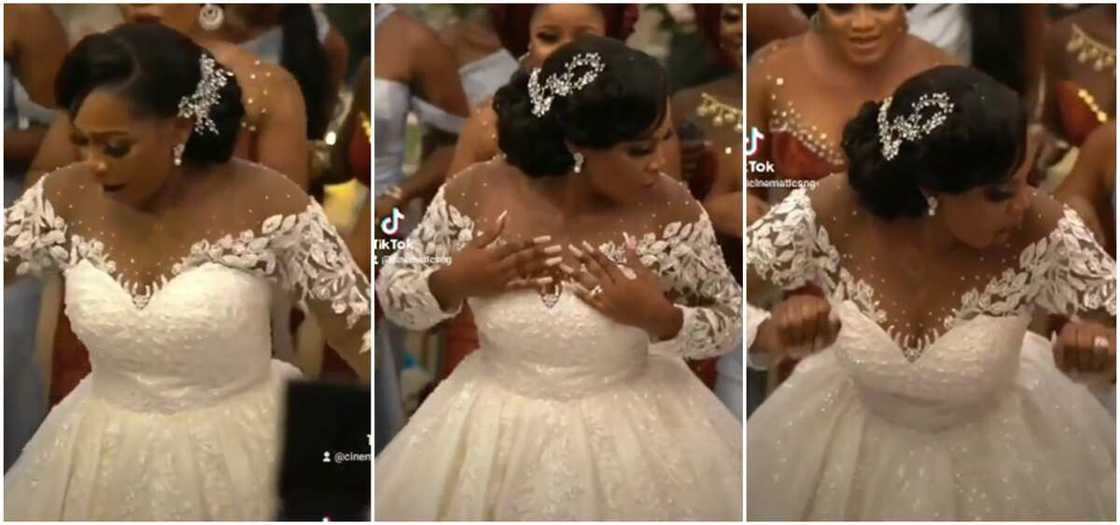 Beautiful bride dishes cool dance moves at her wedding, dancing to Loading by Olamide Beautiful bride dishes cool dance moves at her wedding, dancing to Loading by Olamide
