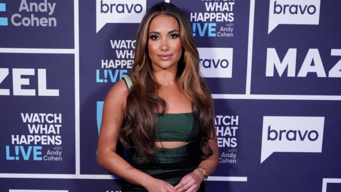 Mia Alario on Watch What Happens Live with Andy Cohen. Mia Alario on Watch What Happens Live with Andy Cohen.