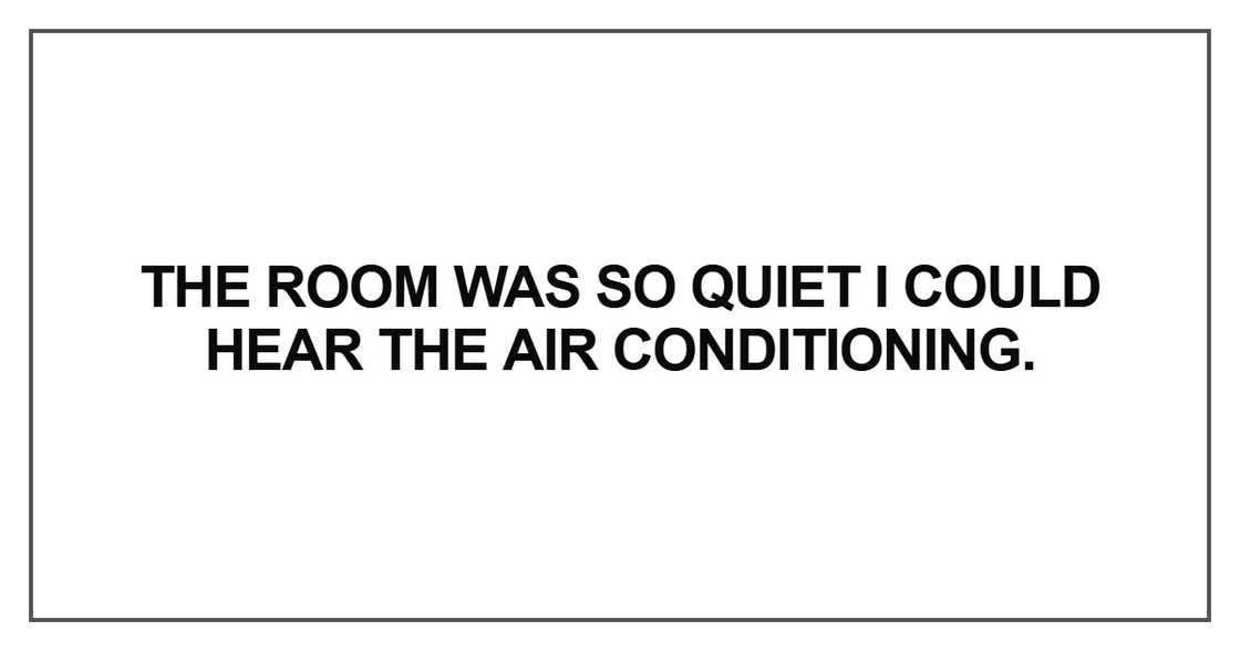 The room was so quiet