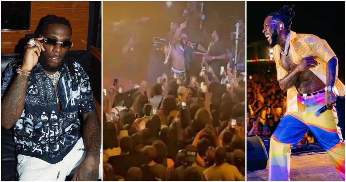 Burna Boy on stage performing. Credit: @burnaboygram Burna Boy on stage performing. Credit: @burnaboygram