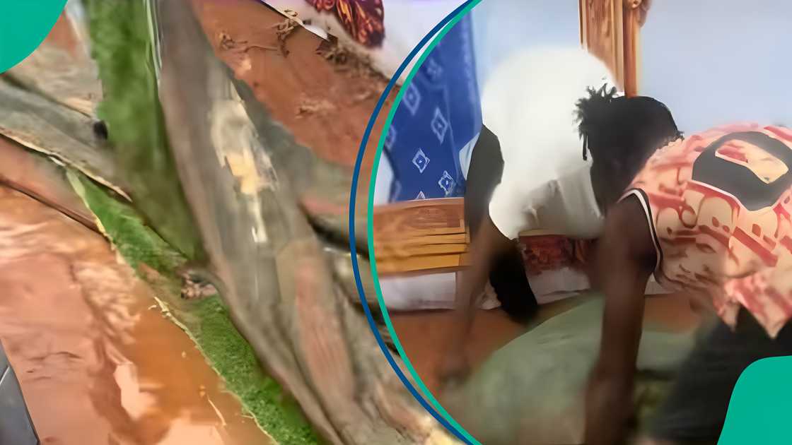 Decorator’s before-and-after video captures heavy rain disaster at event