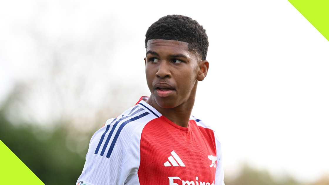 Andre Harriman-Annous of Arsenal during a UEFA Youth League match Andre Harriman-Annous of Arsenal during a UEFA Youth League match
