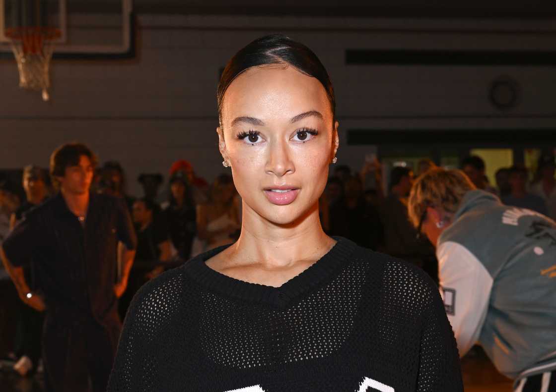Draya Michele at the NAHMIAS SS25 Menswear Show held at the Pan Pacific Park Gymnasium in Los Angeles, California