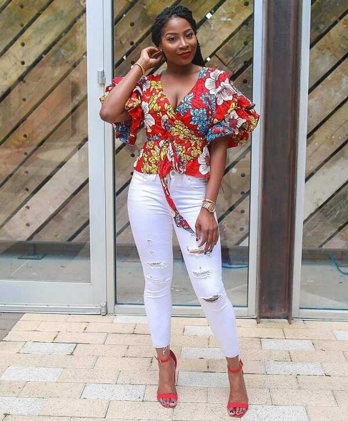 Ankara top with frills Ankara top with frills