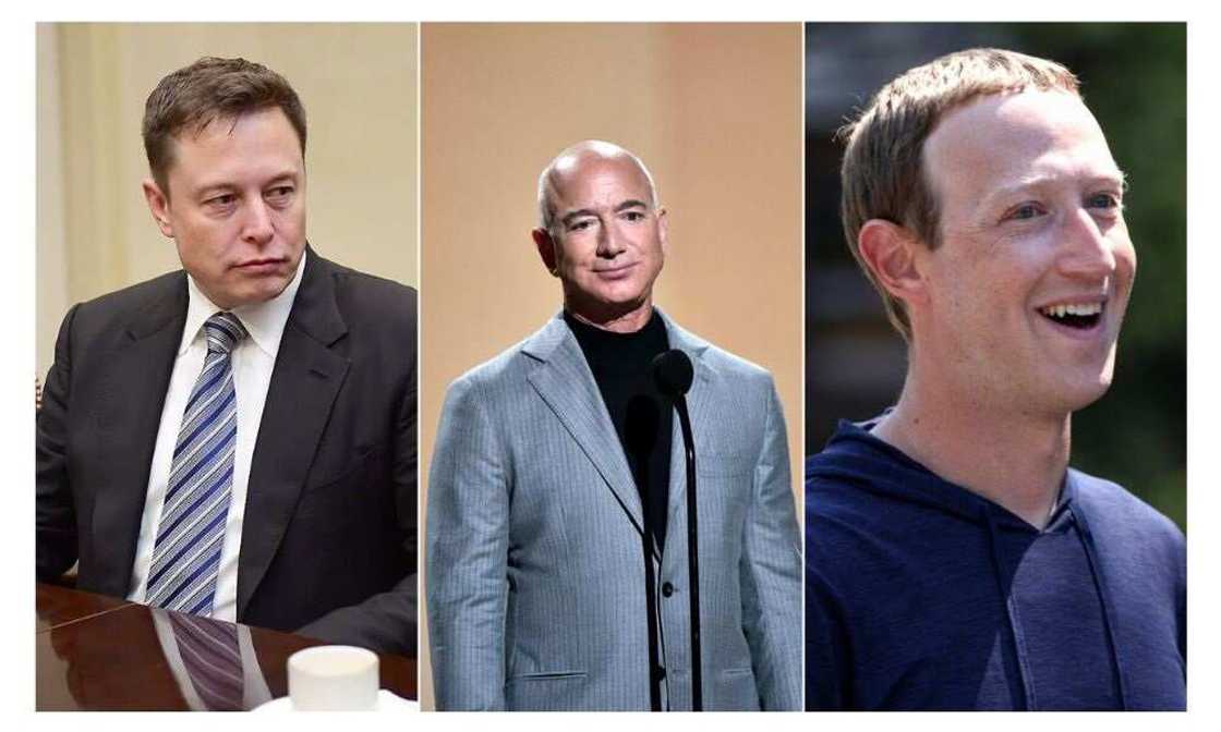 Elon Musk, Jeff Bezos, Mark Zuckerberg