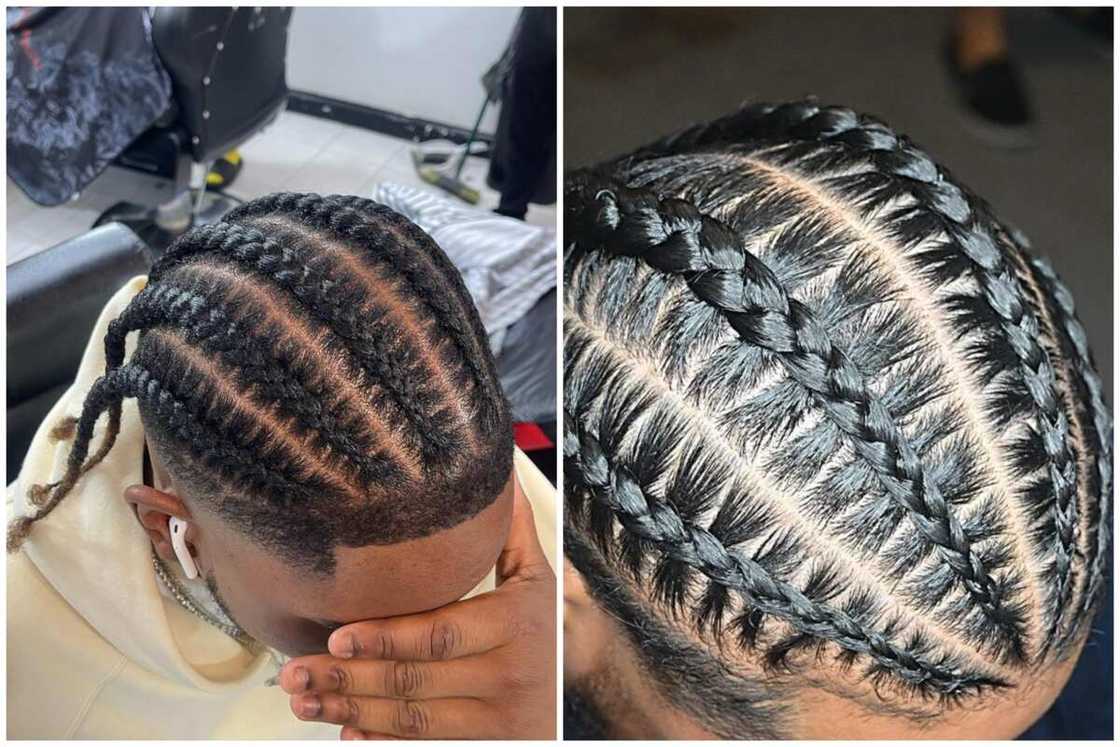 Low braid for men with long hair Low braid for men with long hair