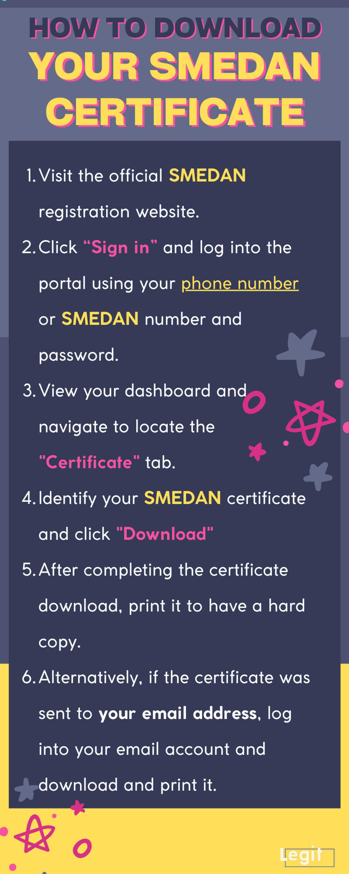 How to download your SMEDAN certificate How to download your SMEDAN certificate