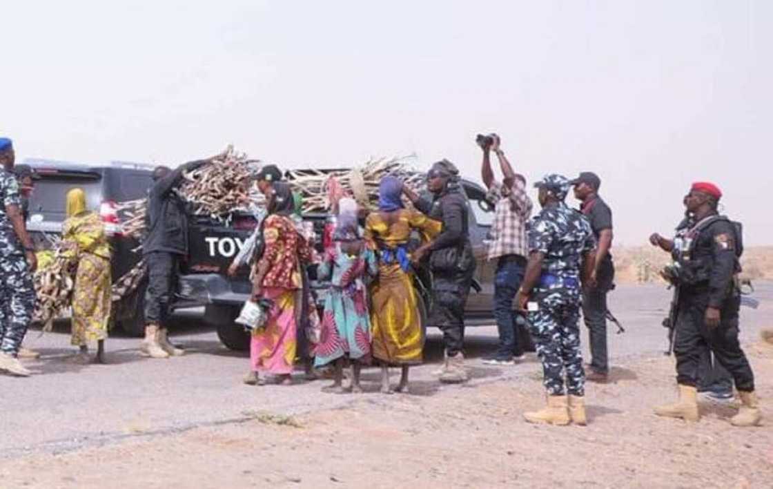 Hotunan Zulum Ya Tsayar Da Ayarin Motocinsa Ya Ɗauki Mata Da Suka Ɗebo Itace Daga Daji Hotunan Zulum Ya Tsayar Da Ayarin Motocinsa Ya Ɗauki Mata Da Suka Ɗebo Itace Daga Daji