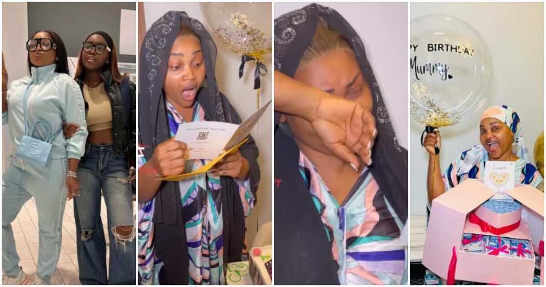 Mercy Aigbe's 45th birthday surprise from daughter. Mercy Aigbe's 45th birthday surprise from daughter.