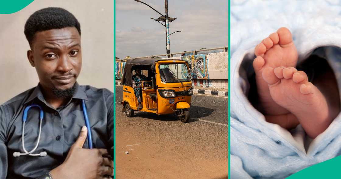 Doctor shared how he delivered baby inside keke to save mother's life