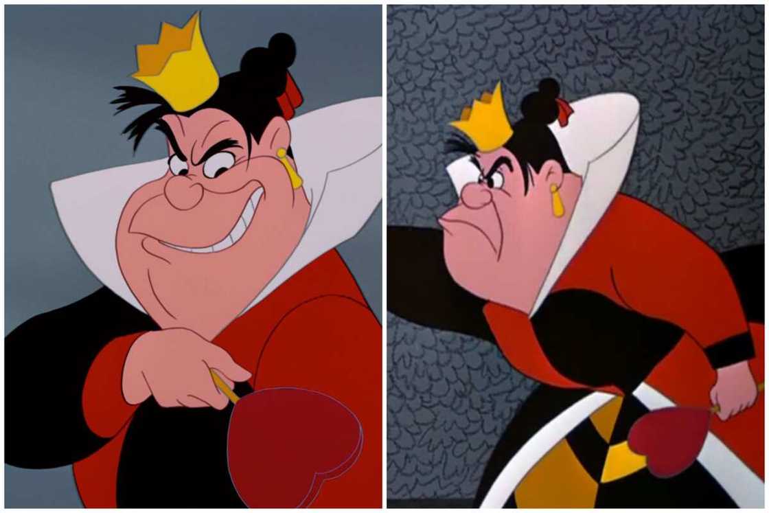 Queen of Hearts, the ugly cartoon character Queen of Hearts, the ugly cartoon character