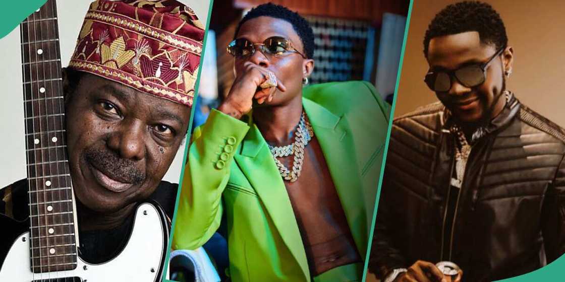 Photos of King Sunny Ade, Wizkid and Kizz Daniel Photos of King Sunny Ade, Wizkid and Kizz Daniel