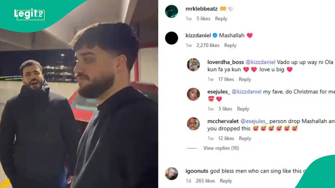 Kizz Daniel comments on Arab post.