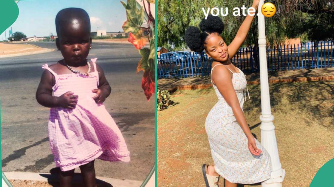 Lady shares throwback photo. Lady shares throwback photo.
