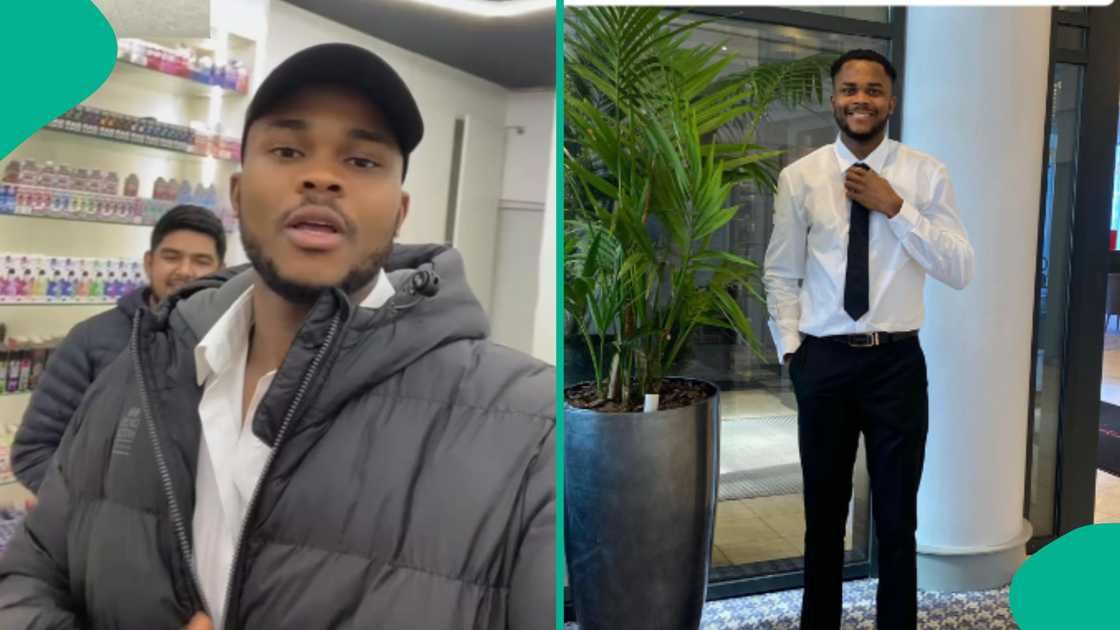 Nigerian man in UK gets his first job after several attempts.