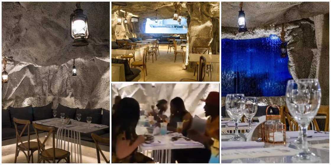 Beautiful photos of restaurant in Nigeria that is inside a cave spark reactions, many express fear and awe Beautiful photos of restaurant in Nigeria that is inside a cave spark reactions, many express fear and awe