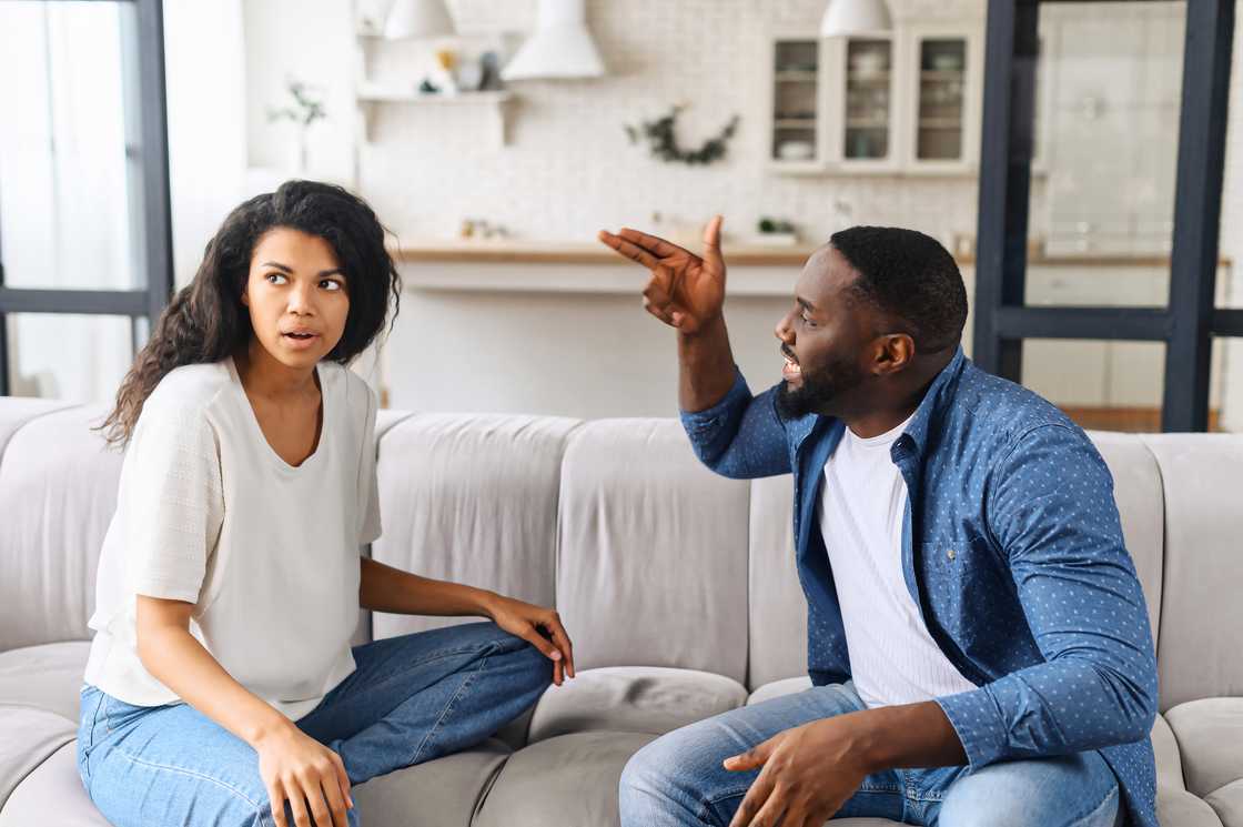 A couple arguing A couple arguing